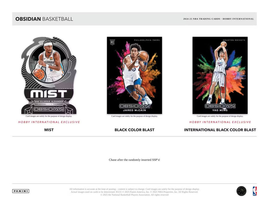 2024-25 Panini Obsidian Basketball International Hobby Box