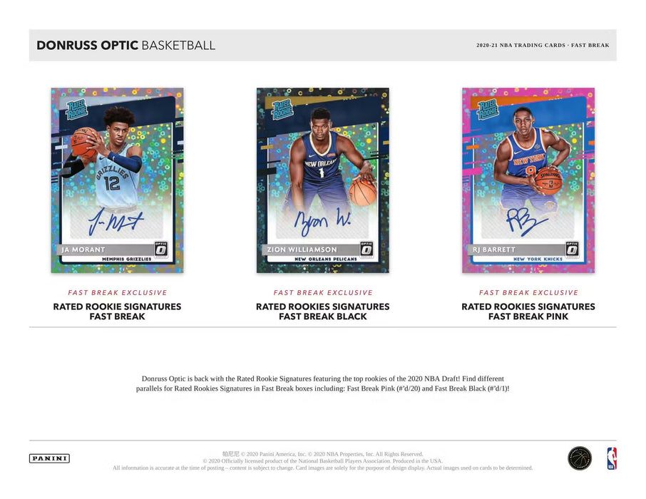 2020-21 Panini Donruss Optic Basketball Fastbreak Box