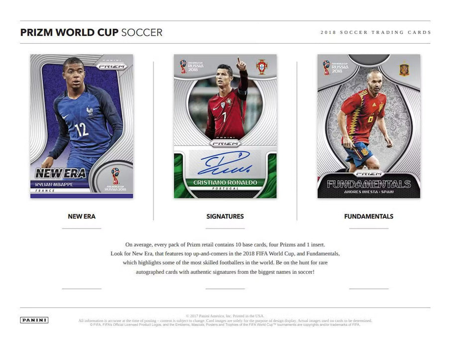 2018 Panini Prizm FIFA World Cup Soccer Multi Cello 12-Pack Box