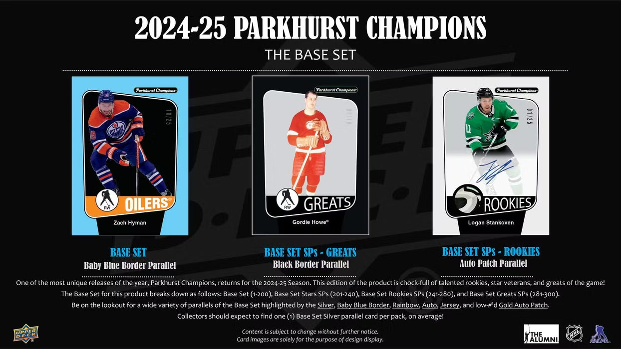 2024-25 Upper Deck Parkhurst Champions Hockey Hobby Box