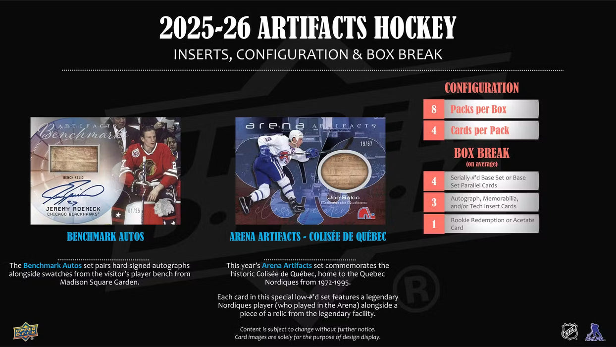 2025-26 Upper Deck Artifacts Hockey Hobby Box