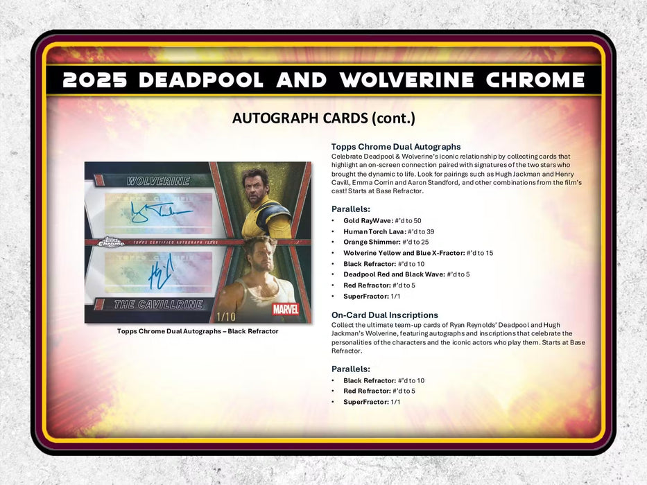 2025 Topps Chrome Marvel Deadpool Value Blaster Box