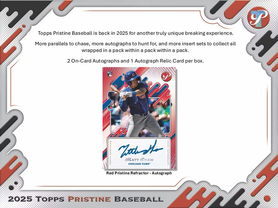 2025 Topps Pristine Baseball Hobby Box