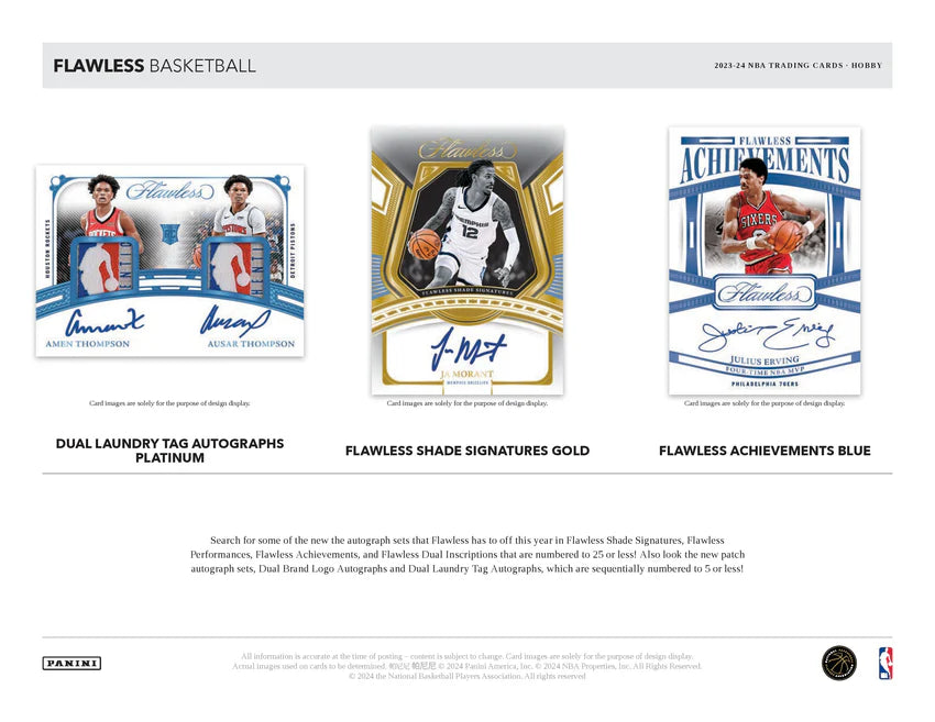 2023-24 Panini Flawless Basketball Hobby Box (Pre-Order: May 1)