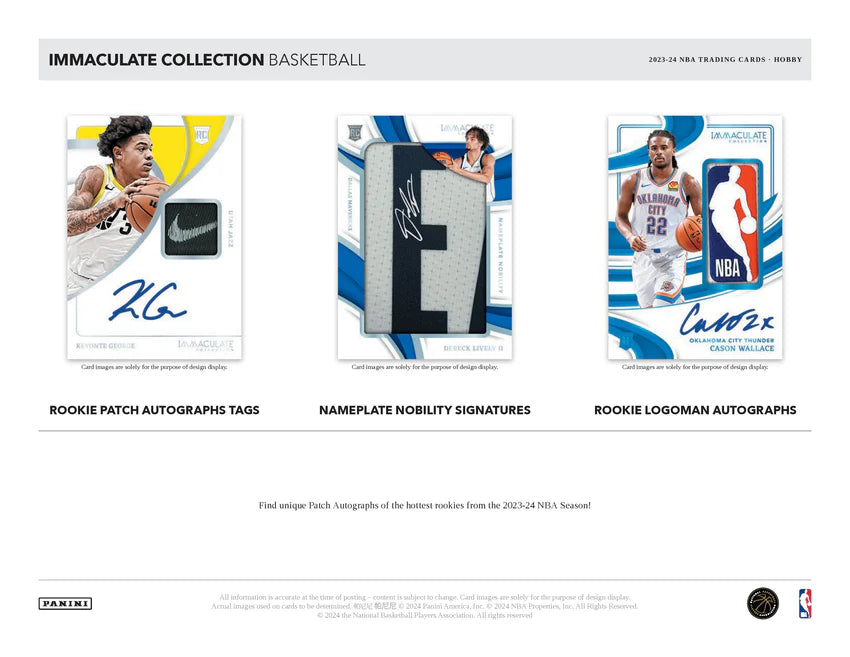 2023-24 Panini Immaculate Basketball Hobby Box (Pre-Order: April 10)
