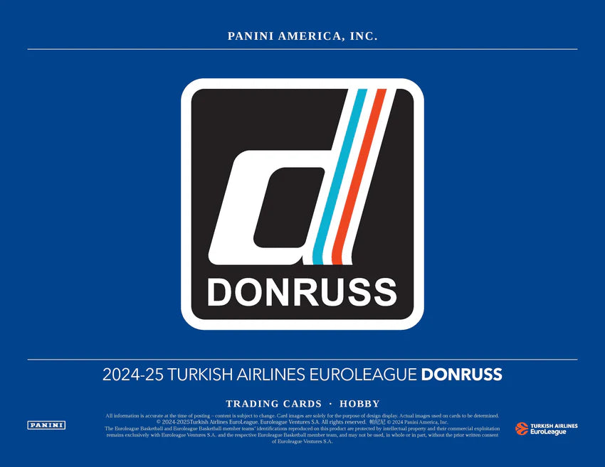2024-25 Panini Donruss Euroleague Basketball Hobby Box (Pre-Order: April 10)