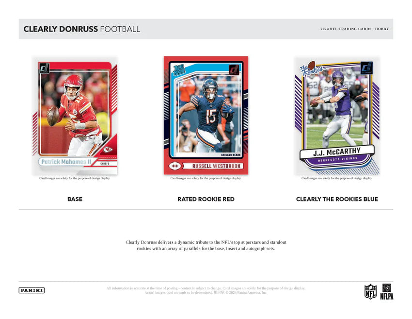 2024 Panini Clearly Donruss Football NFL Hobby Box (Pre-Order: May 8)