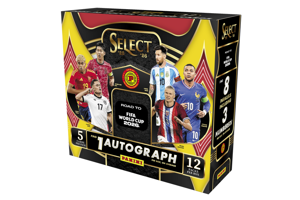 2025-26 Panini Select Road to FIFA World Cup Soccer Hobby International Box (Pre-Order: August 1)