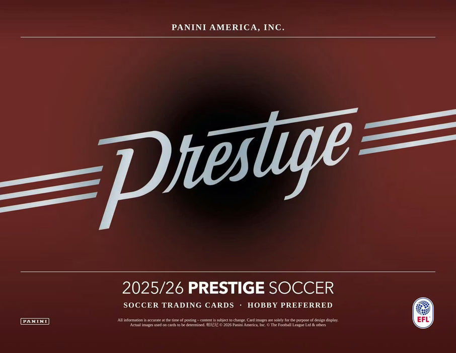 2025-26 Panini Prestige EFL Soccer Hobby Preferred Box