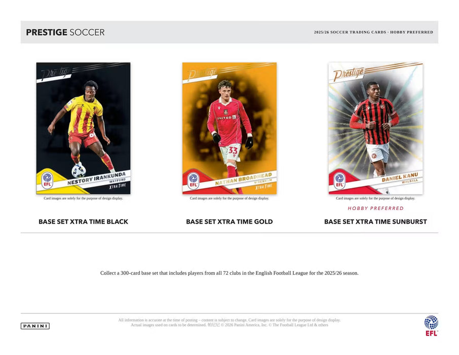 2025-26 Panini Prestige EFL Soccer Hobby Preferred Box