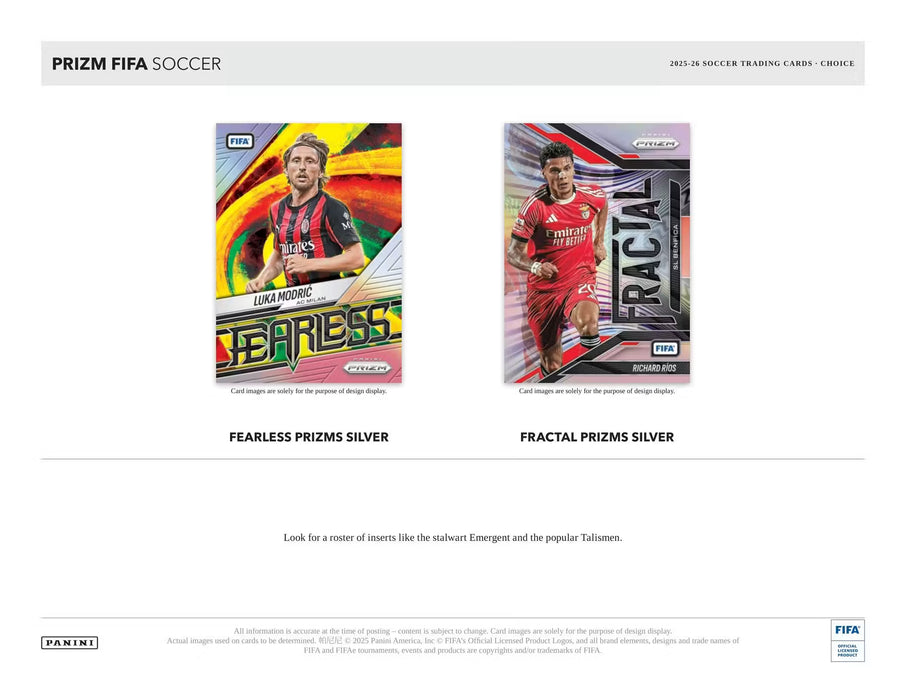 2025-26 Panini Prizm FIFA Soccer Choice Box