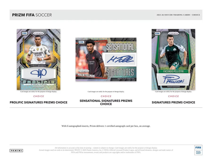 2025-26 Panini Prizm FIFA Soccer Choice Box