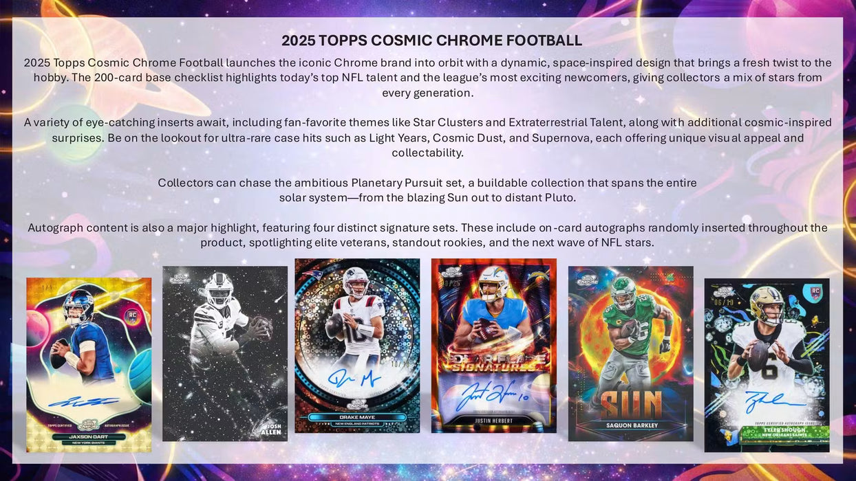 2025 Topps Cosmic Chrome Football NFL Hobby Box