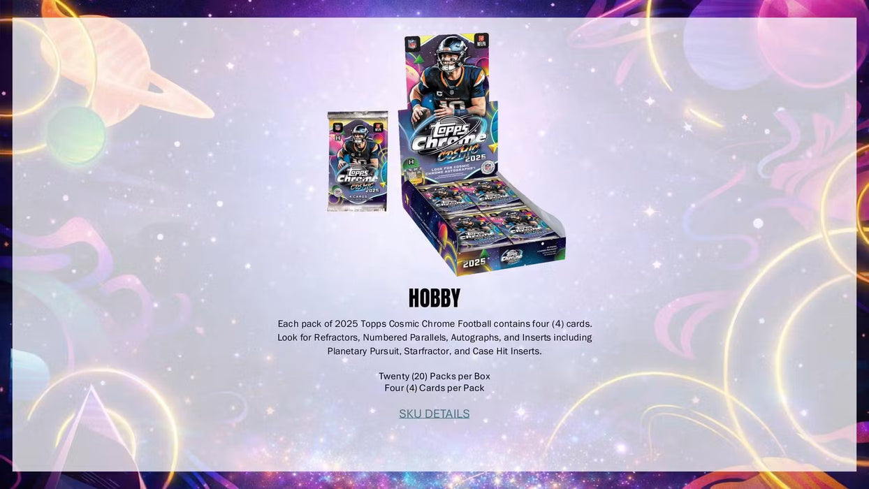 2025 Topps Cosmic Chrome Football NFL Hobby Box