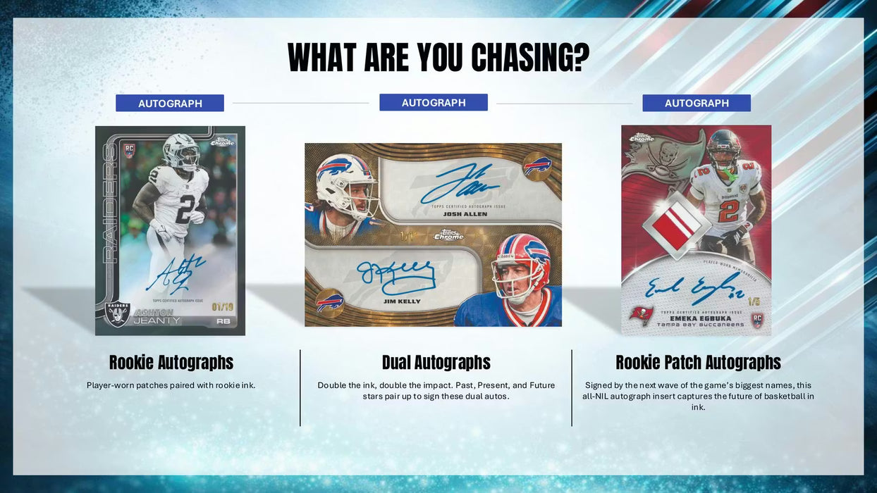 2025 Topps Chrome NFL Football Value Blaster Box