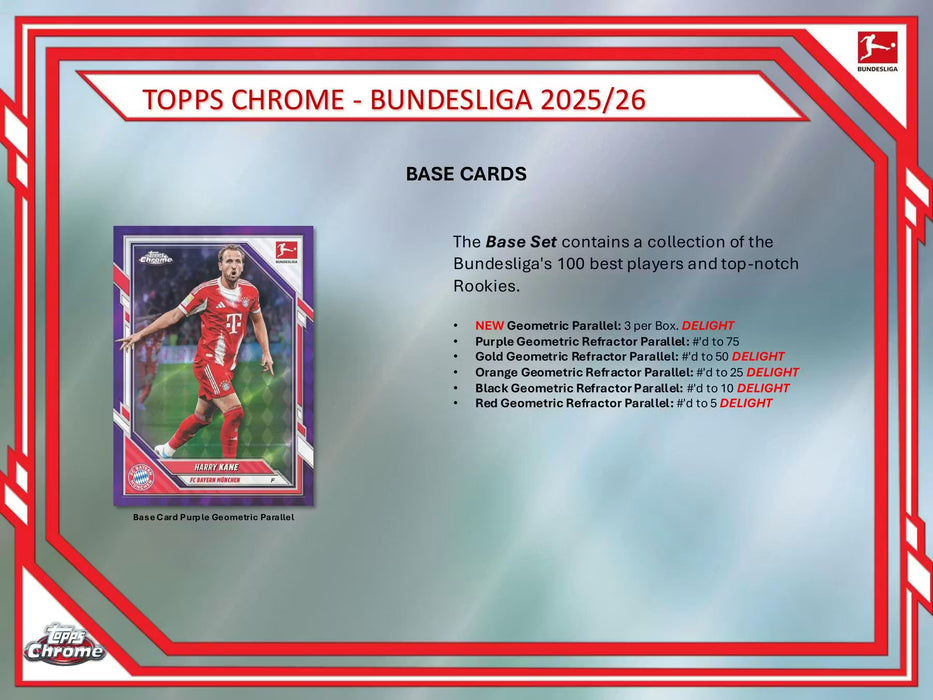 2025-26 Topps Chrome Bundesliga Soccer Delight Box