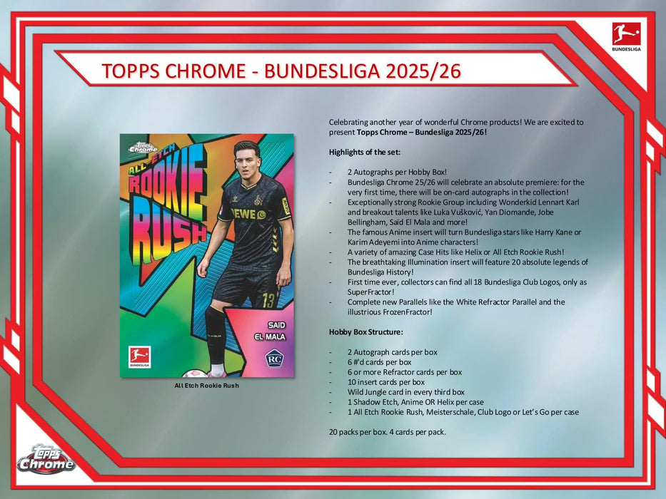 2025-26 Topps Chrome Bundesliga Hobby Box