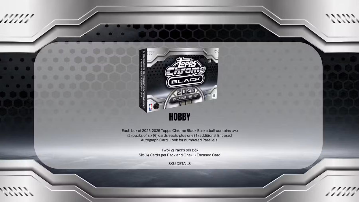 2025-26 Topps Chrome Black Basketball Hobby Box