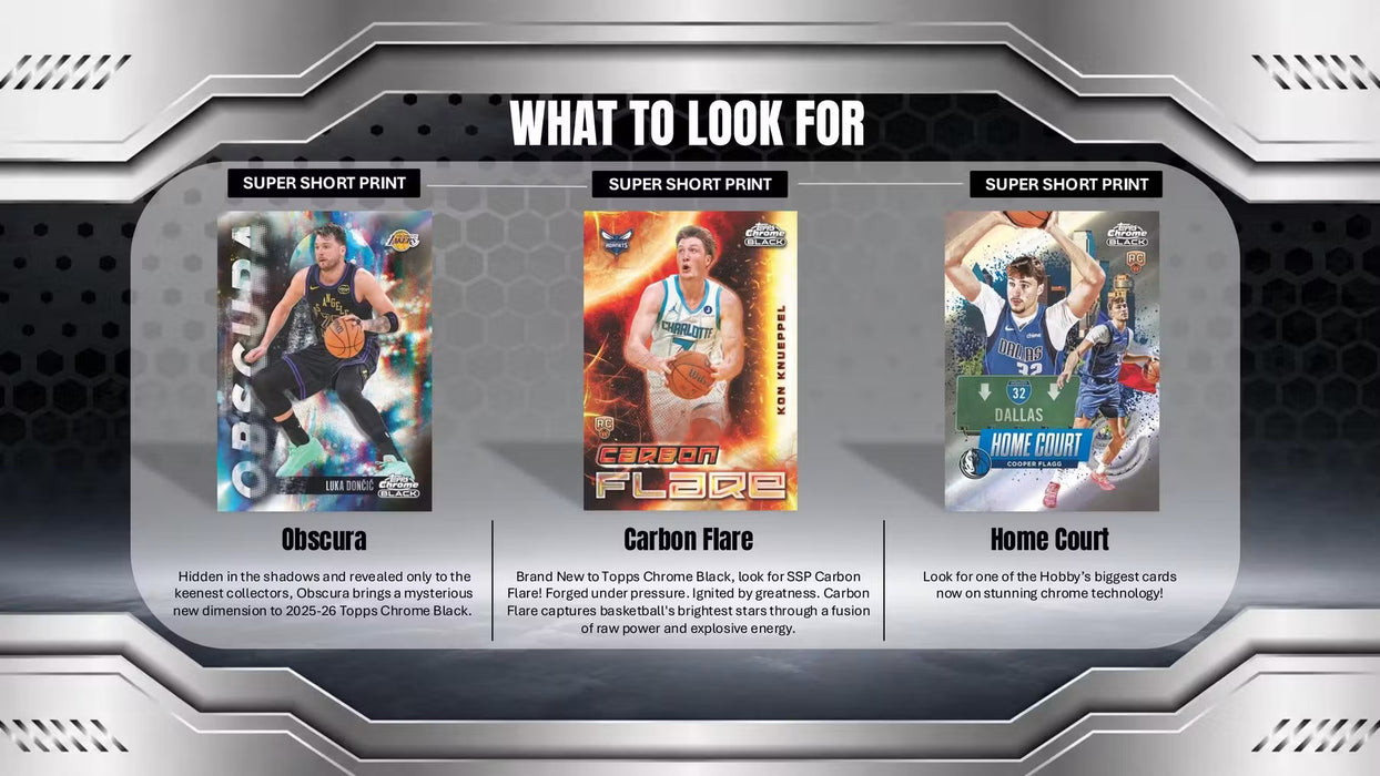 2025-26 Topps Chrome Black Basketball Hobby Box
