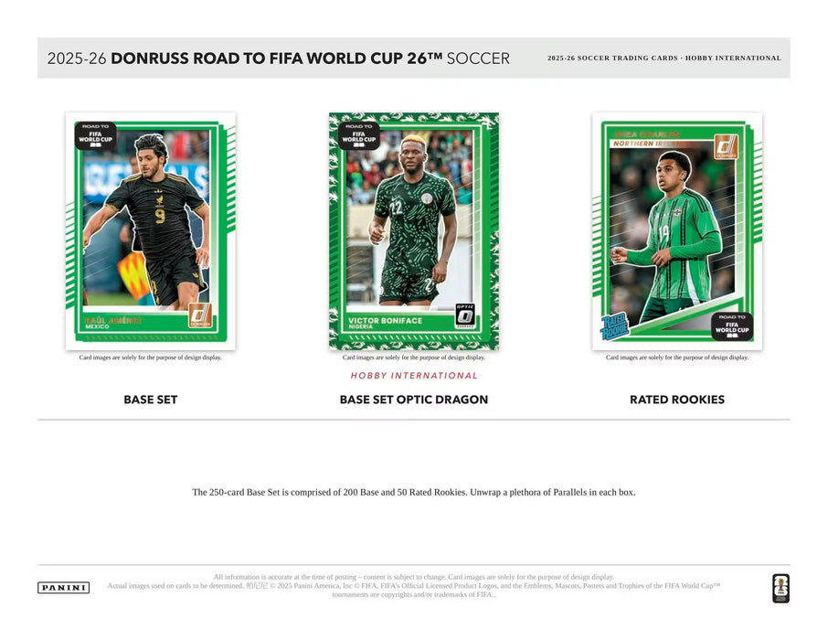 2025-26 Panini Donruss Road to FIFA World Cup Soccer Hobby International Box