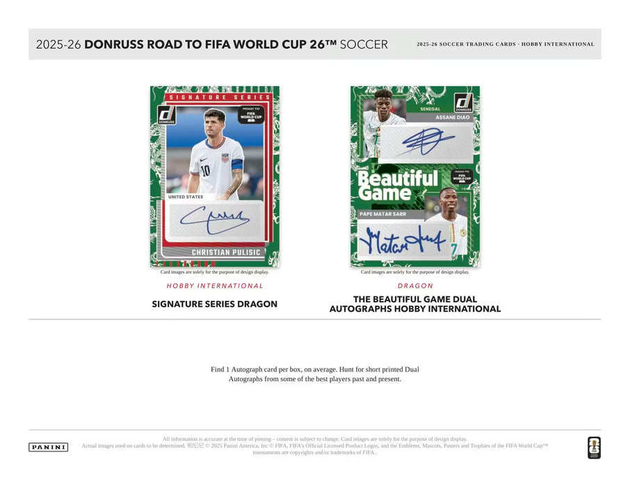 2025-26 Panini Donruss Road to FIFA World Cup Soccer Hobby International Box