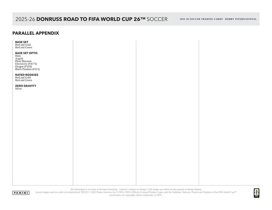 2025-26 Panini Donruss Road to FIFA World Cup Soccer Hobby International Box