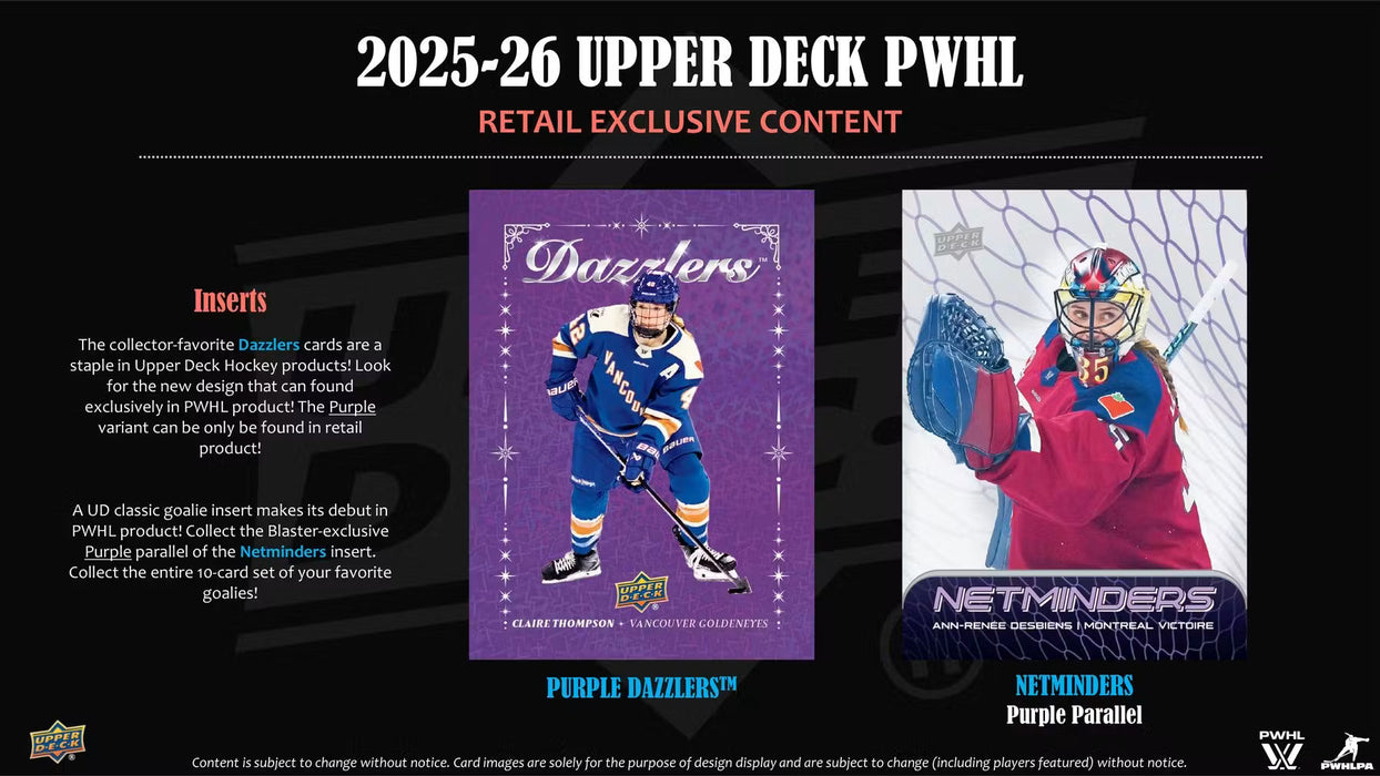 2025-26 Upper Deck PWHL Hockey Blaster Box