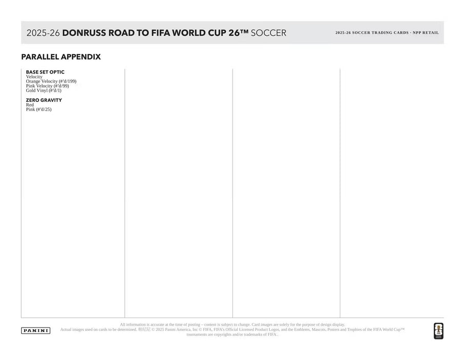 2025-26 Panini Donruss Road to FIFA World Cup Soccer Blaster Box
