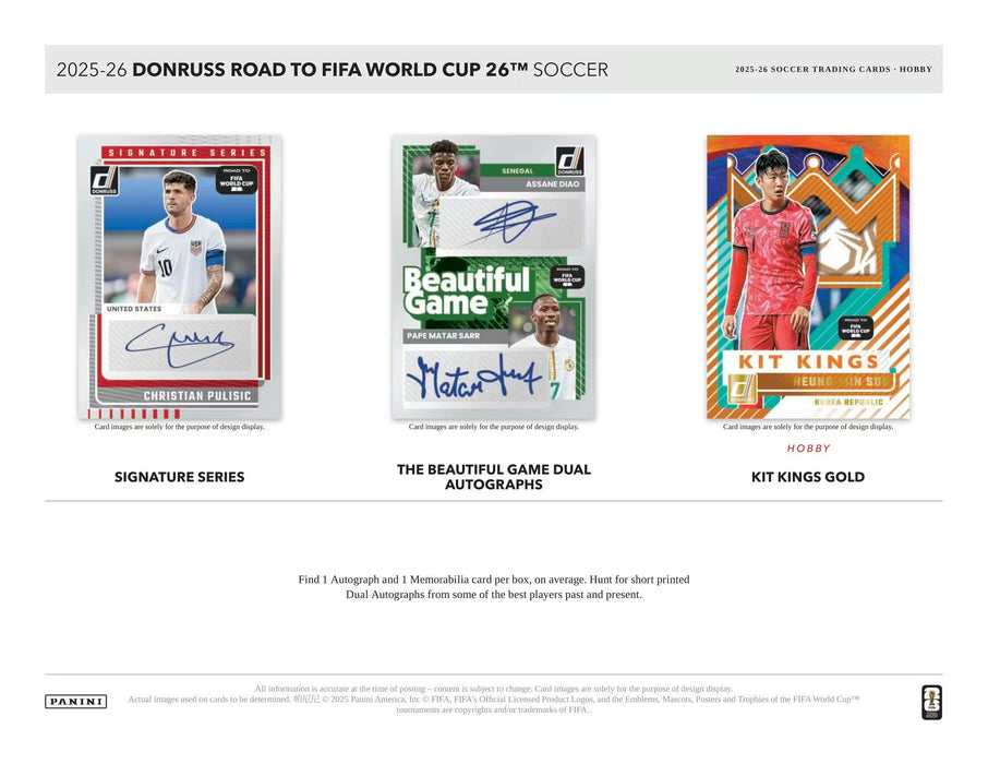 2025-26 Panini Donruss Road to FIFA World Cup Soccer Hobby Box (Pre-Order: March 13)