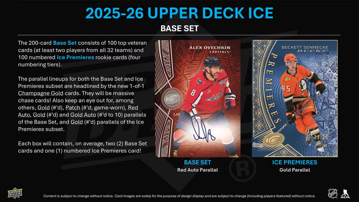 2025-26 Upper Deck Ice Hockey Hobby Box