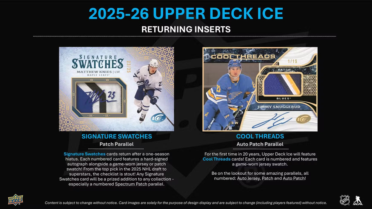 2025-26 Upper Deck Ice Hockey Hobby Box