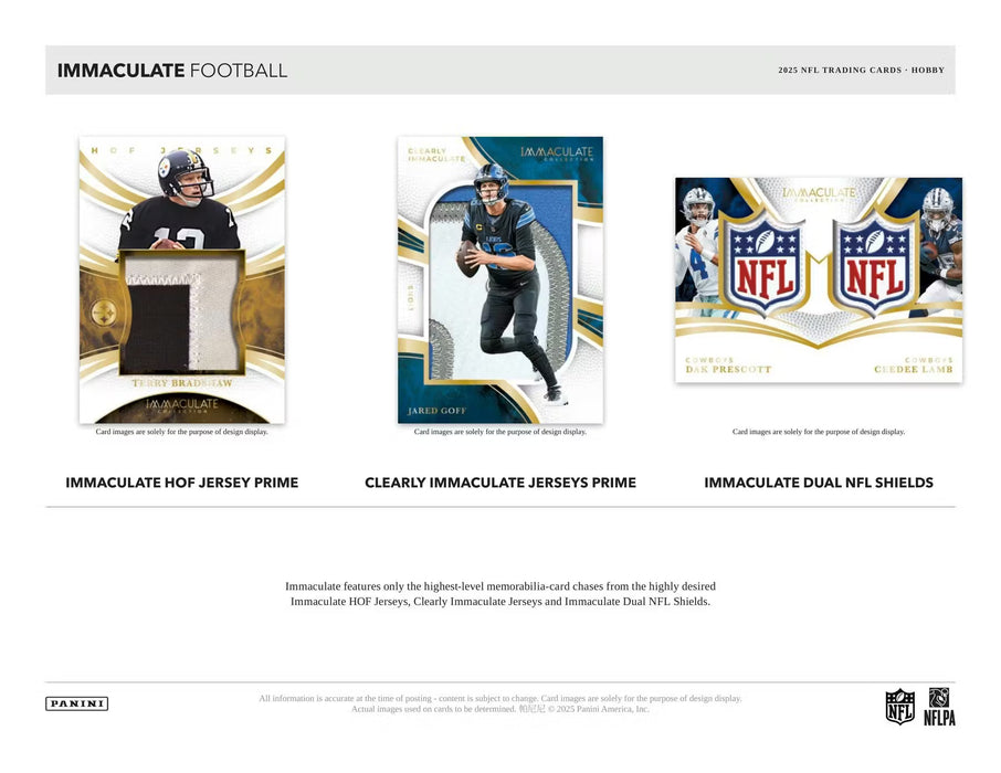2025 Panini Immaculate Football Hobby Box (Pre-Order: ETA Monday 12 January)