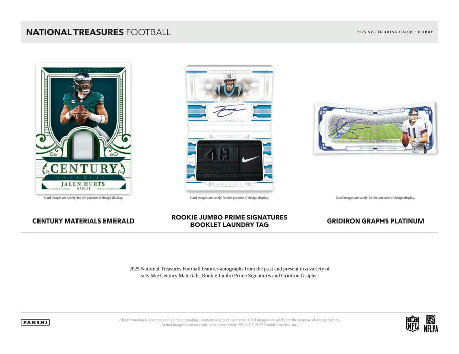 2025 Panini National Treasures Football Hobby Box (Pre-order: February 19)