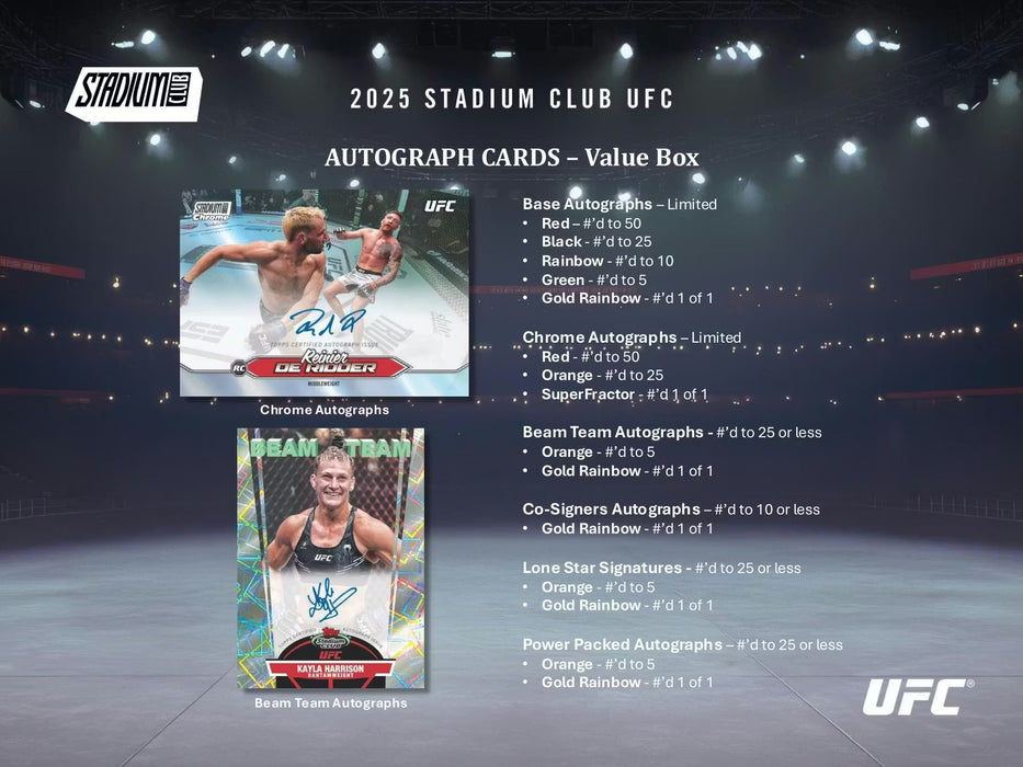 2025 Topps UFC Stadium Club Blaster Value Box