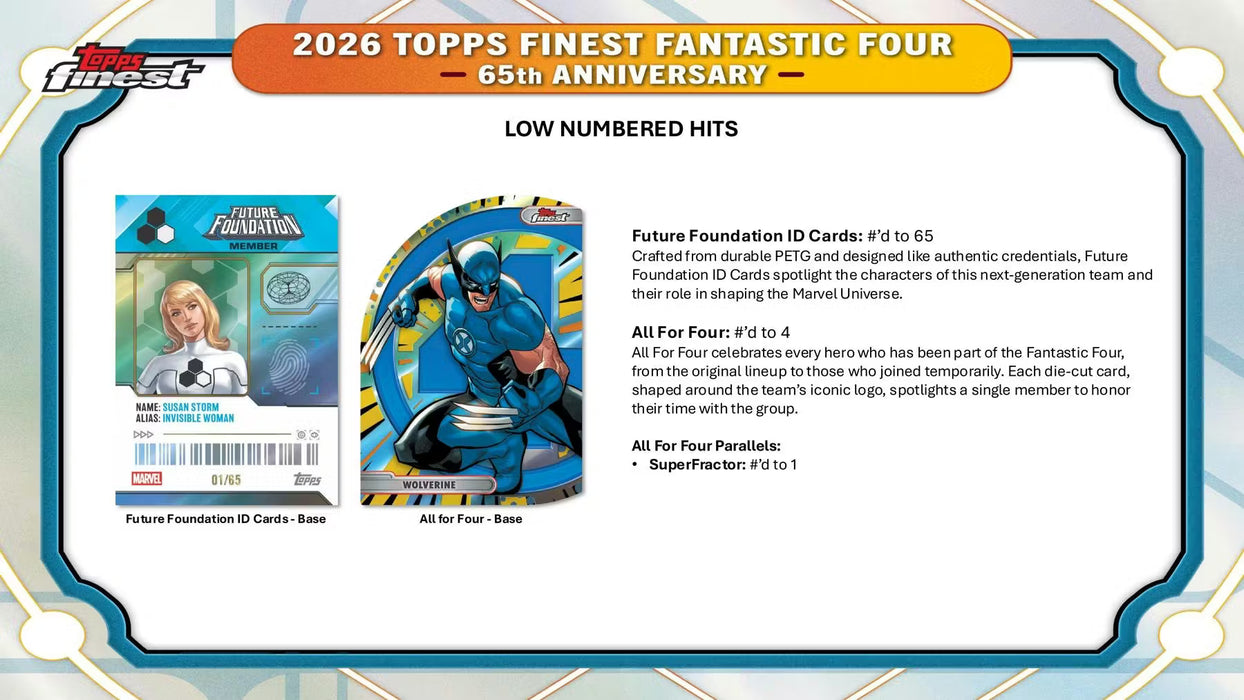 2026 Topps Finest Fantastic Four Hobby Box