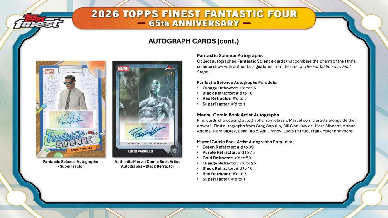 2026 Topps Finest Fantastic Four Hobby Box