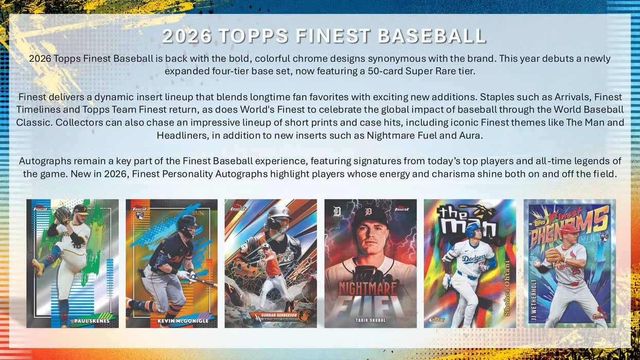 2026 Topps Finest Baseball Delight Box (Pre-order: July 15)