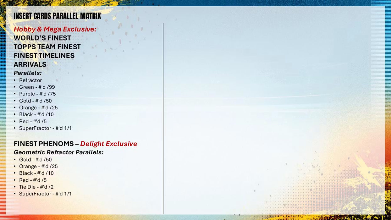 2026 Topps Finest Baseball Delight Box (Pre-order: July 15)
