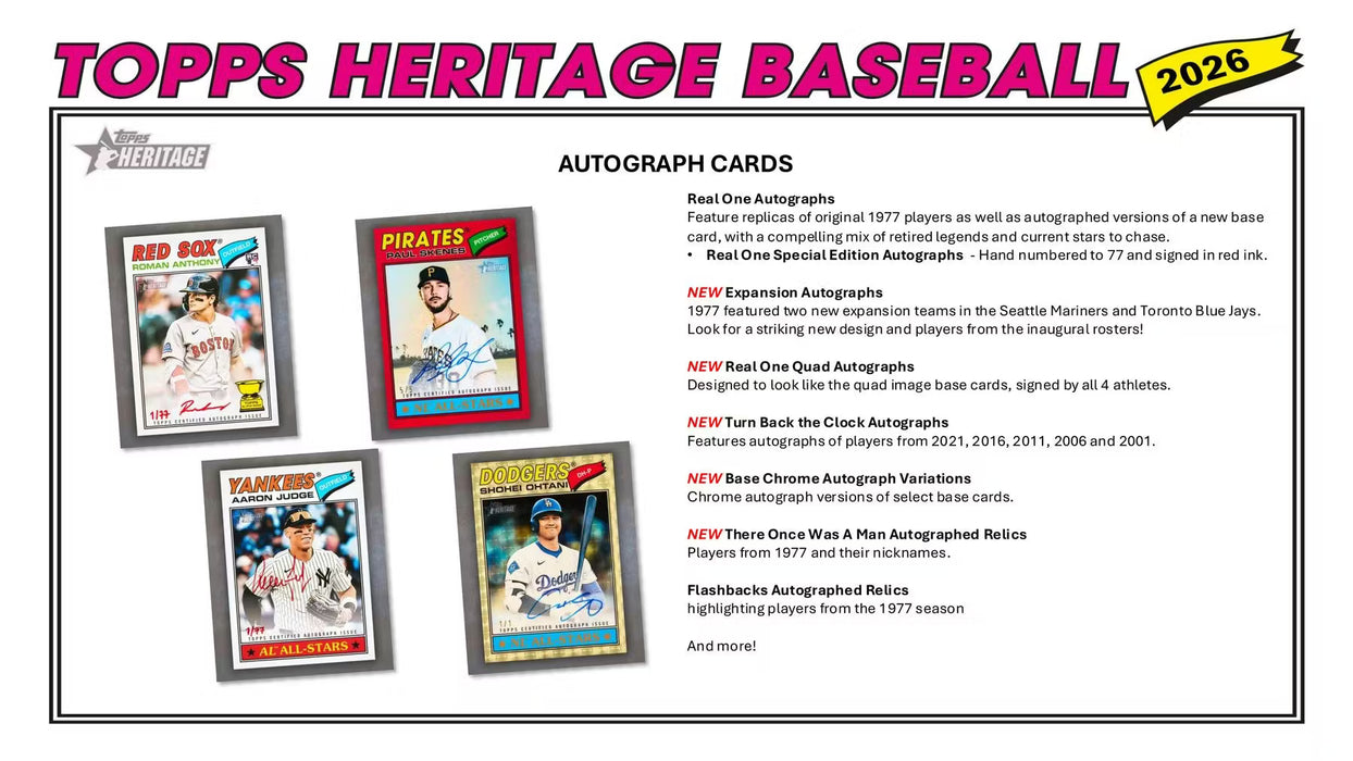 2026 Topps Heritage Baseball Value Blaster Box Sealed Case (40 Boxes)
