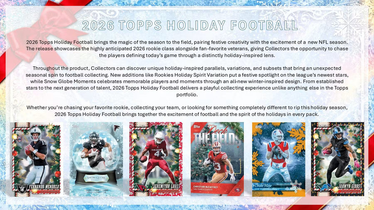 2026 Topps Holiday Football Mega Box