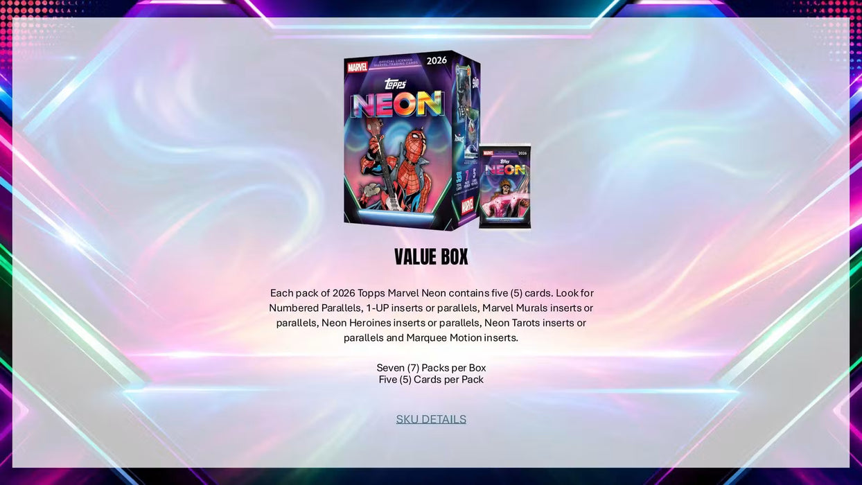 2026 Topps Marvel Neon Mega Box (Pre Order: October 14th)