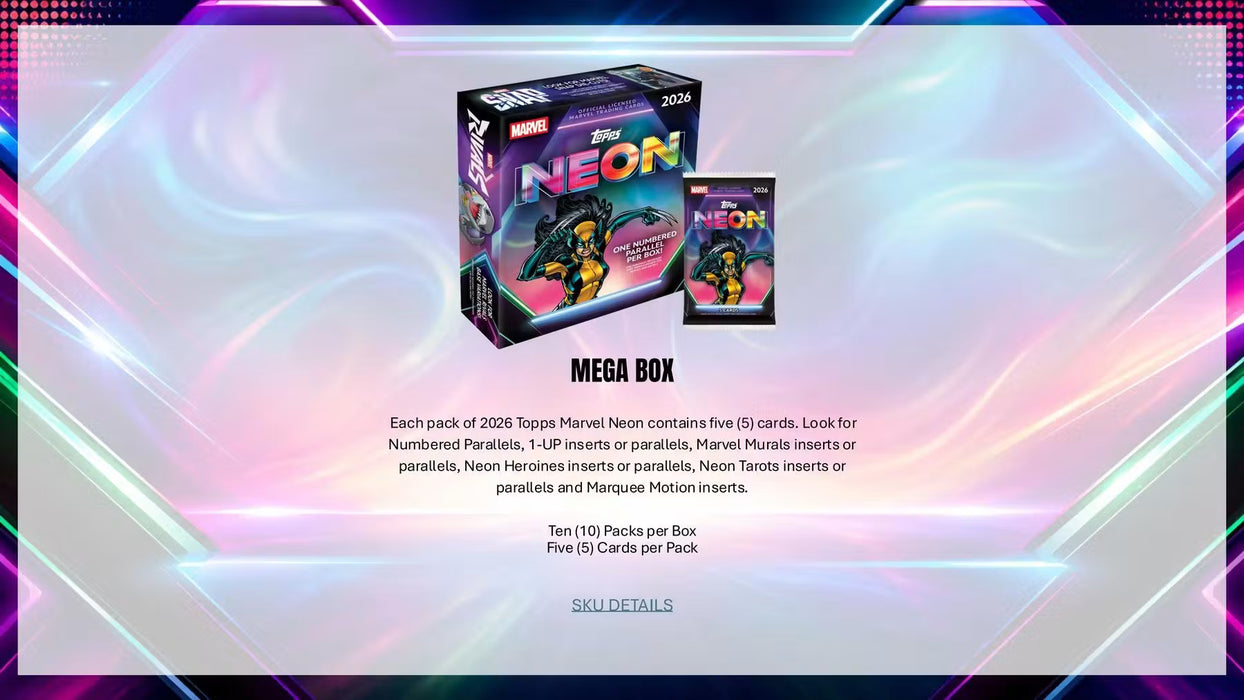 2026 Topps Marvel Neon Mega Box (Pre Order: October 14th)