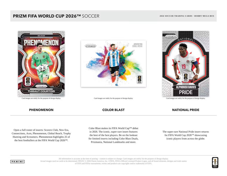 2026 Panini Prizm FIFA World Cup Soccer Hobby Mega Box