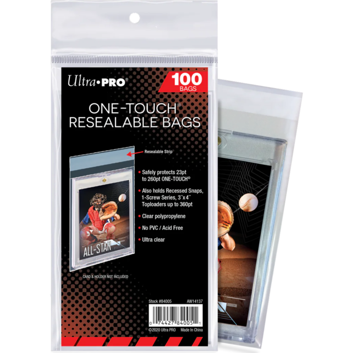 Ultra Pro One Touch Resealable Bags - Pack of 100
