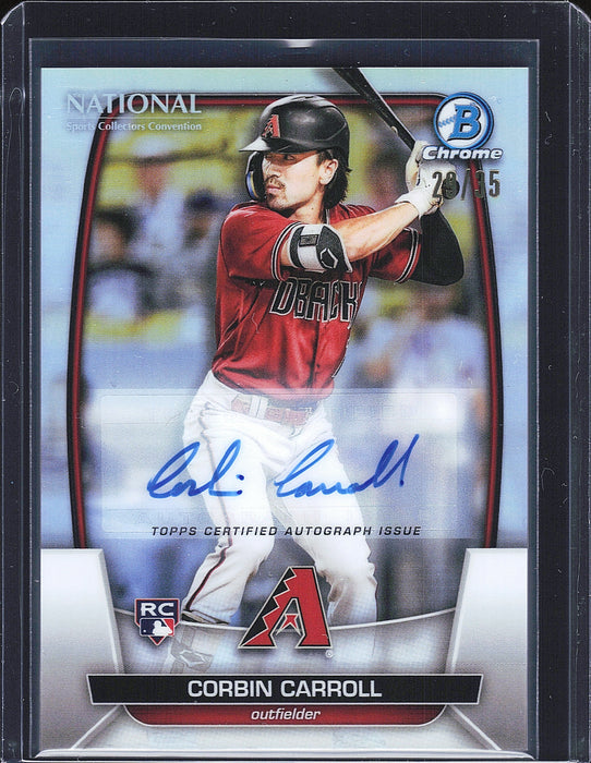 2023 Bowman Chrome National Sports Collectors Convention #MLB-3 Corbin Carroll Autographs /35