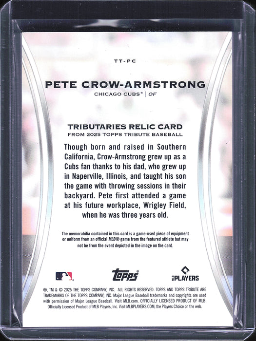 2025 Topps Tribute #TT-PC Pete Crow-Armstrong Tributaries Red #/10