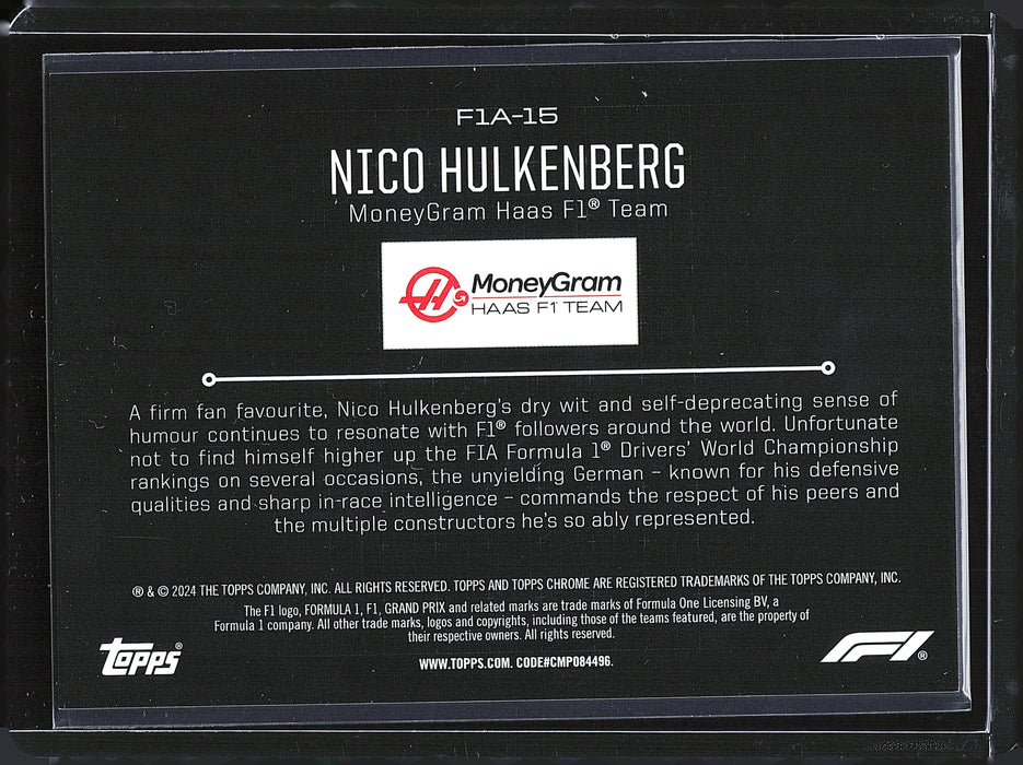 2024 Topps Chrome Formula 1 #F1A-15 Nico Hulkenberg F1 Armour /50
