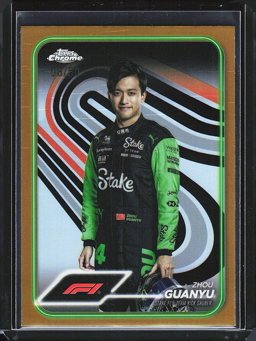 2024 Topps Chrome Formula 1 #14 Zhou Guanyu Gold Refractor /50