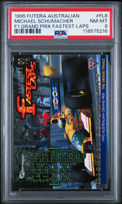 1995 Futera Australian Formula One Grand Prix #FL8 Michael Schumacher PSA 8