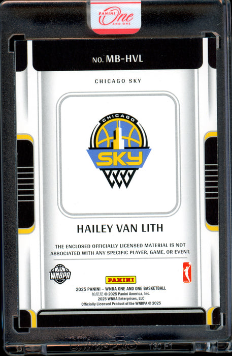 2025 Panini One and One WNBA Hailey Van Lith Holo Emerald #/5 Jumbo Patch MB-HVL